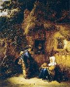 Traveller at a Cottage Door OSTADE, Isaack van